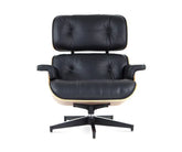 Vintage Eames Chair Replica – Walnut Veneer & Black Leather | Timeless Mid-Century Design